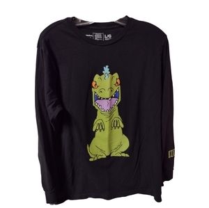 Tz) Nickelodeon x NEFF Rugrats Reptar Long Sleeve Graphic Tee – Men’s Large Blk